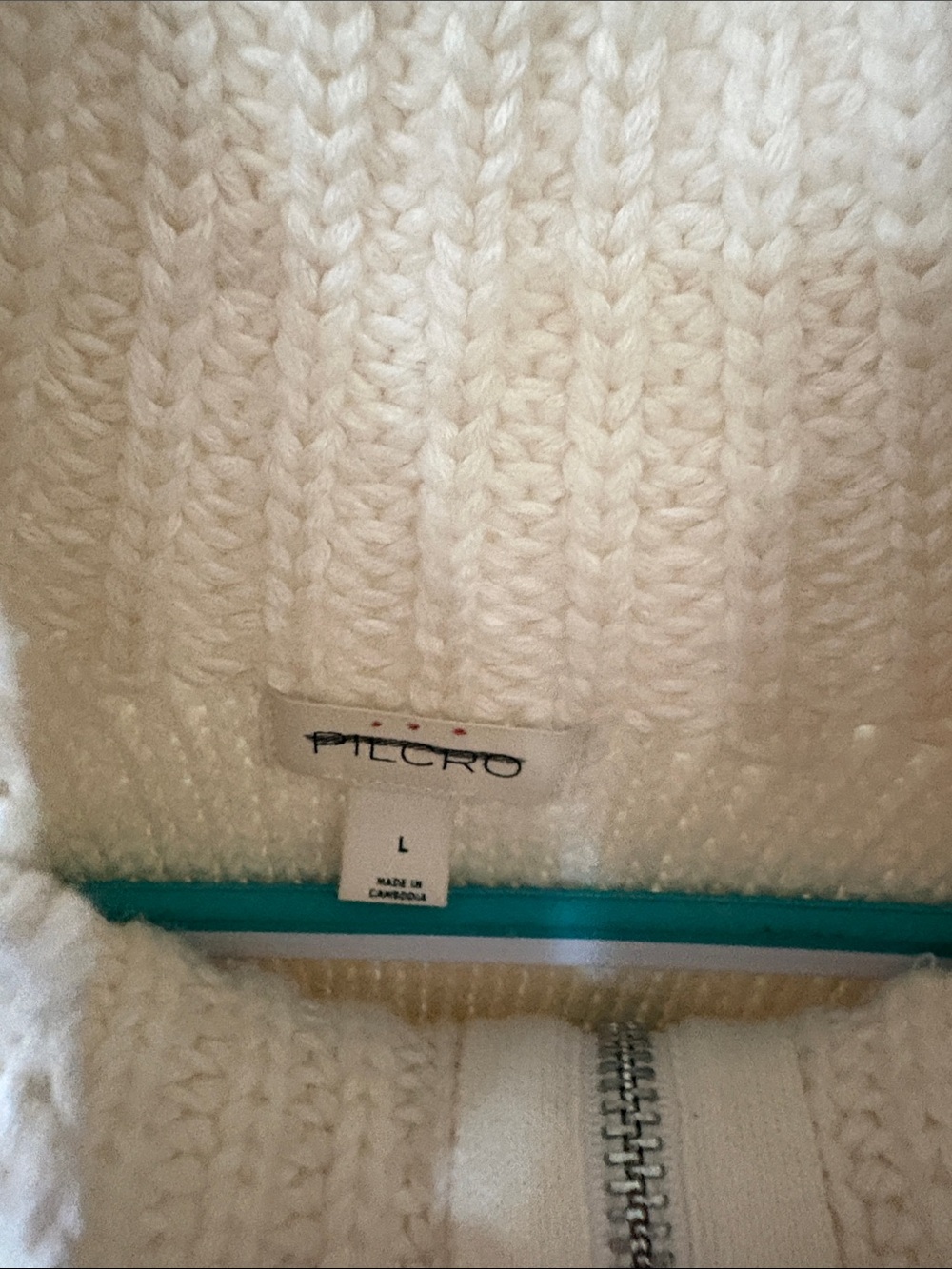 Anthropologie pilcro collared cable knit sweater size large nwot - Picture 8 of 8